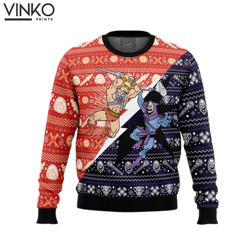 Heman vs Skeletor Ugly Christmas Sweater