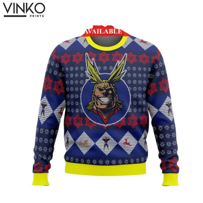 Hero Anime All Might Cosplay Ugly Christmas Sweater