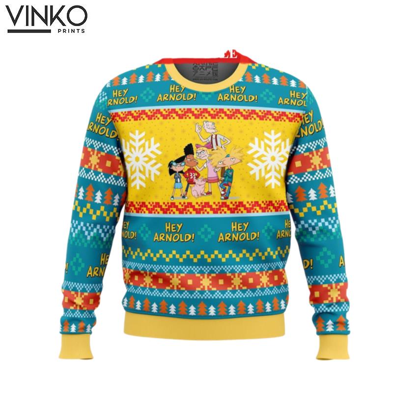 Hey Arnold Ugly Knitted Ugly Christmas Sweater