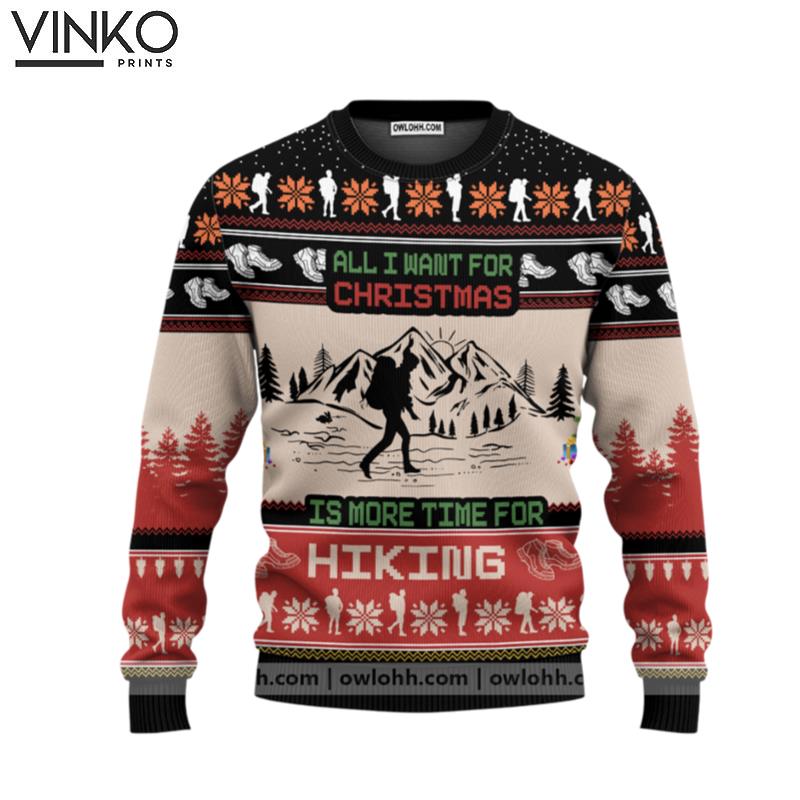 Hiking Adult Ugly Christmas Sweater