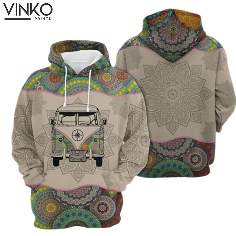 Hippie Bus Mandala Hoodie