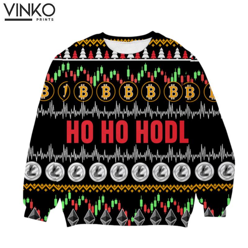 Ho Ho Hodl Crypto Currency Personalizedwitch Ugly Christmas Sweater