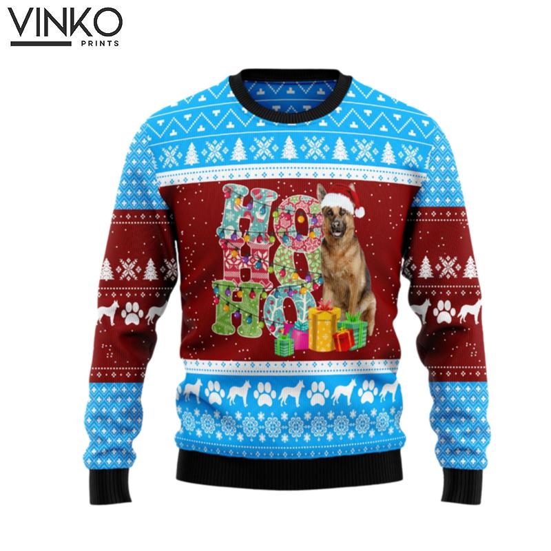 HoHoHo German Shepherd TG5128 Ugly Christmas Sweater