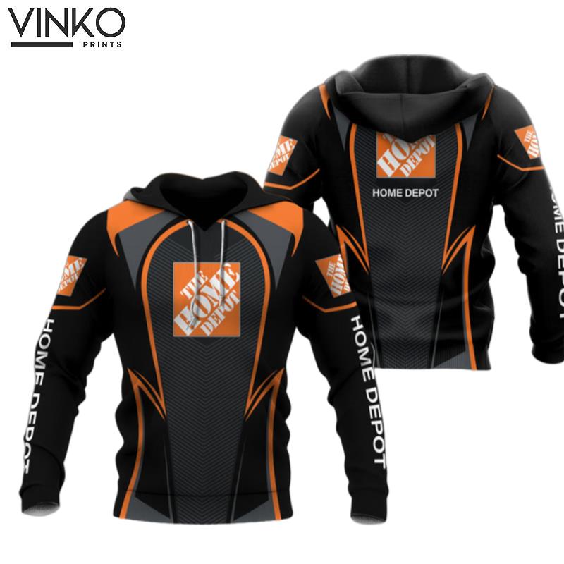 Home Depot Logo Black And Orange Hoodie