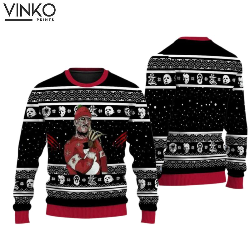 Horror Character Woolen Ugly Christmas Sweater