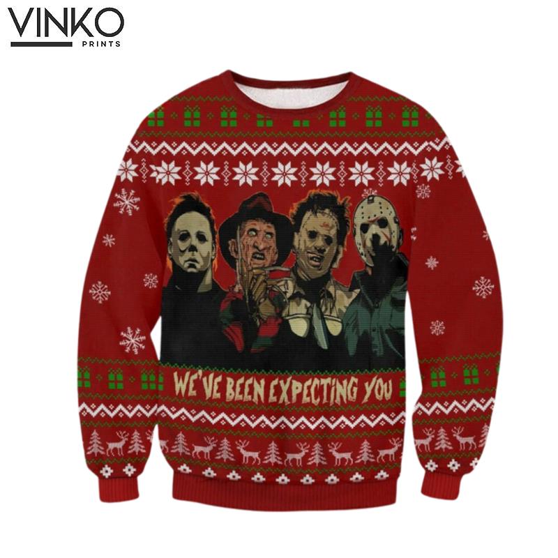 Horror Expecting You Ugly Christmas Sweater