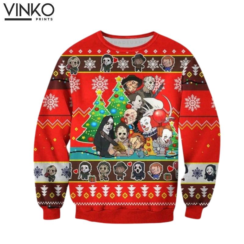 Horror Friends Horror Ugly Christmas Sweater