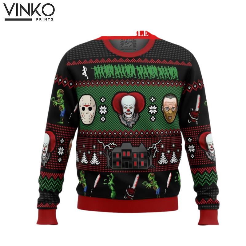 Horror Movie Ugly Knitted Ugly Christmas Sweater