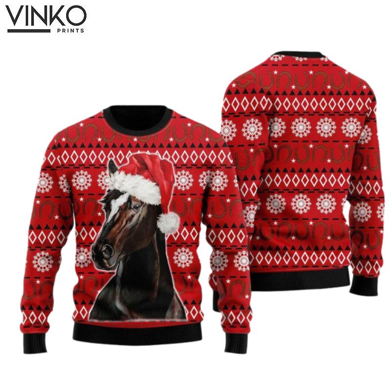 Horse Christmas Tree Ugly Christmas Sweater