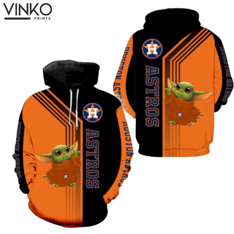 Houston Astros Baby Yoda For Men And Women Hoodie