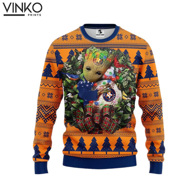 Houston Astros Groot Hug Ugly Christmas Sweater