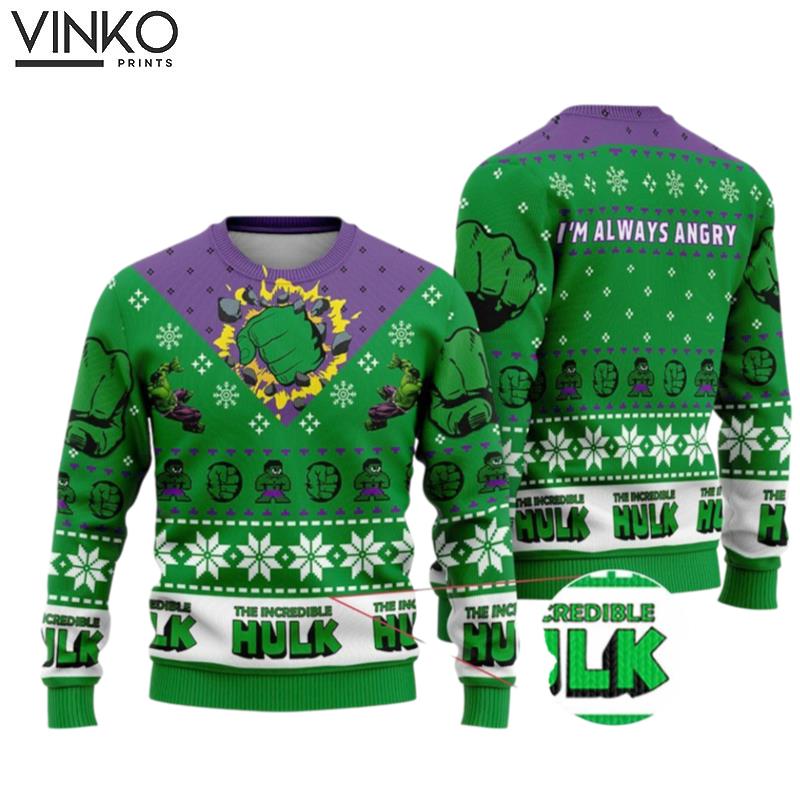 Hulk Incredible Avengers Superhero Ugly Christmas Sweater