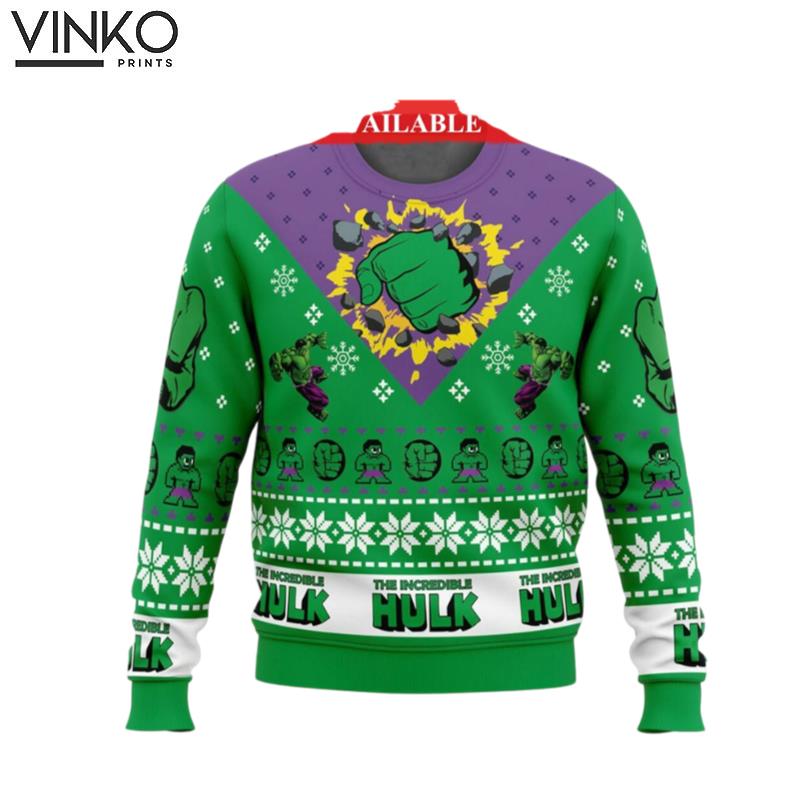 Hulk The Incredible Hulk Avengers Ugly Christmas Sweater