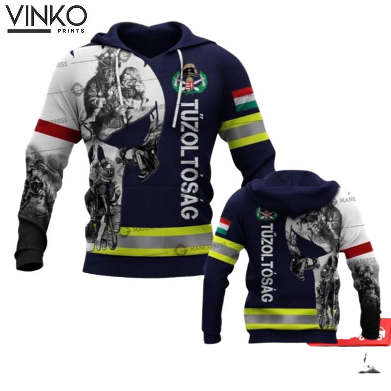 Hungarian Firefighter Blue Hoodie