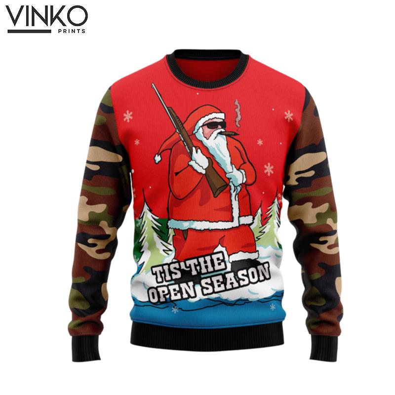 Hunting Santa Christmas T2810 Ugly Christmas Sweater