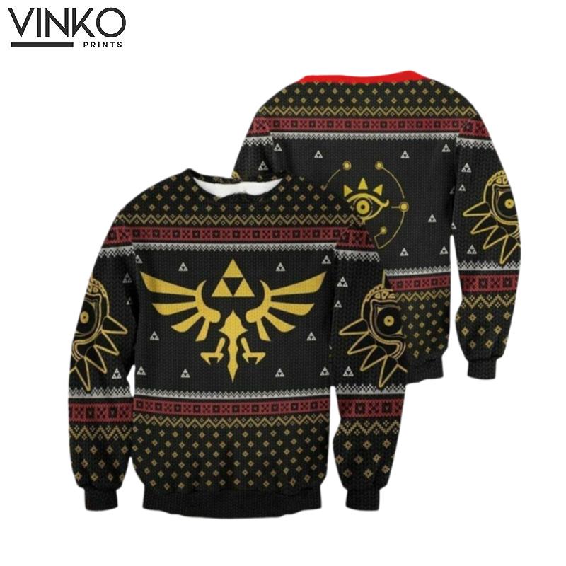 Hylian Shield Inspired Ugly Xmas Shirt Game Icon Ugly Christmas Sweater