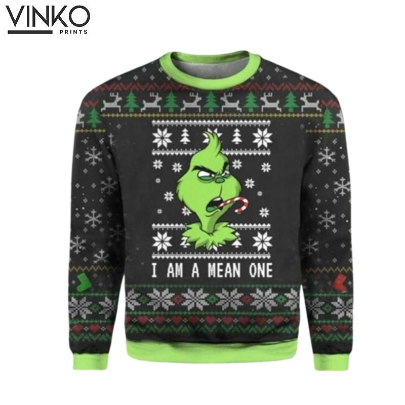 I Am Mean One funny character Ugly Christmas Sweater