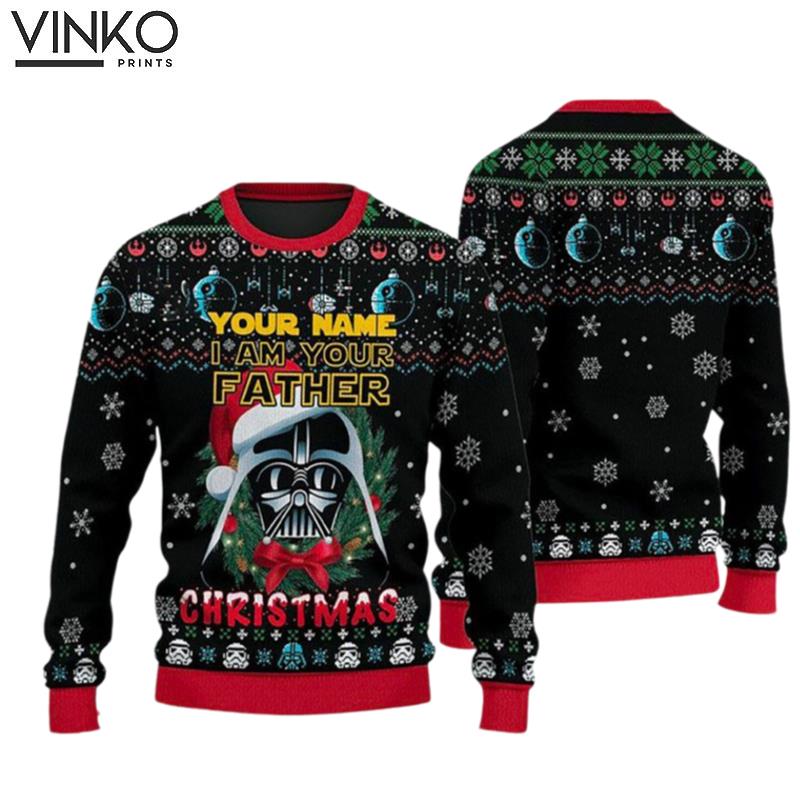 I Am Your Father 3D Custom Name 3D All Over Printed Ugly Christmas Sweater