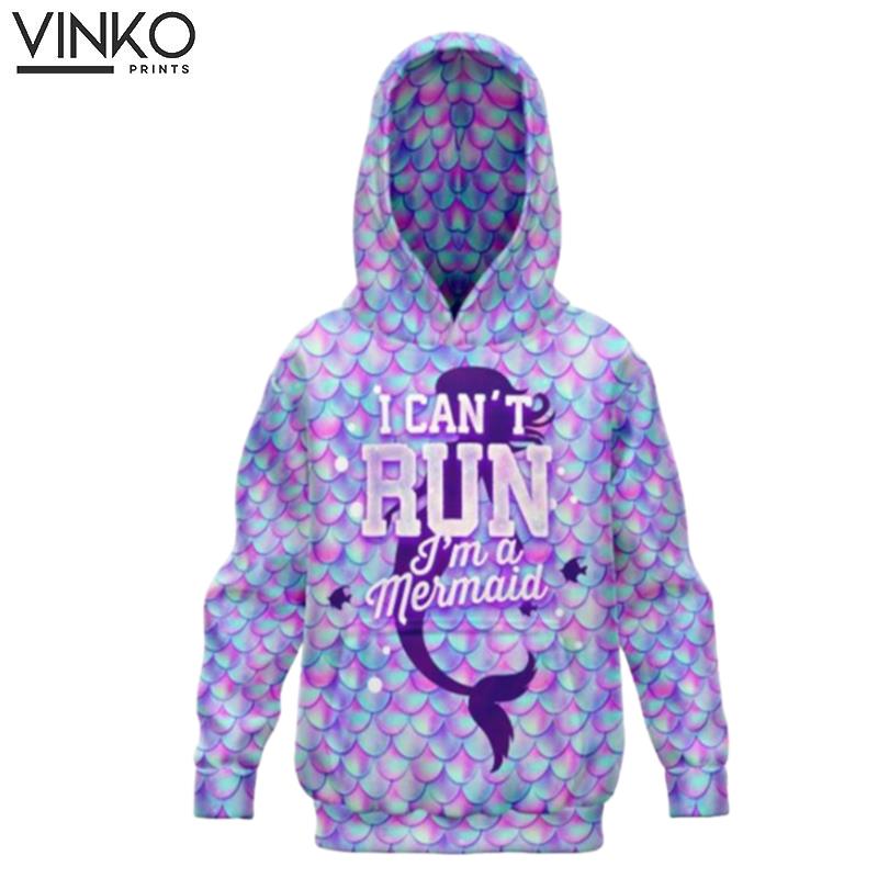 I Cant Run Im A Mermaid Kids Hoodie