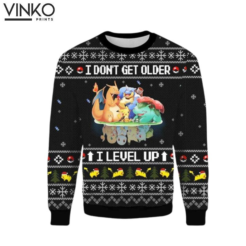 I Dont Get Older I Level Up Merry Ugly Christmas Sweater