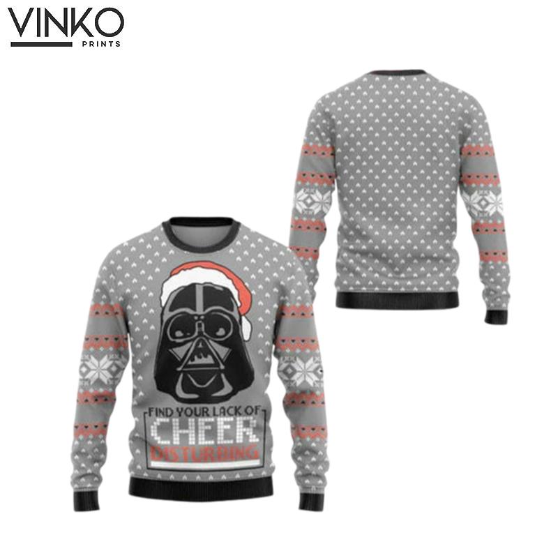 I Find Your Lack of Cheer Disturbing 3D Iconic Villain Ugly Christmas Sweater