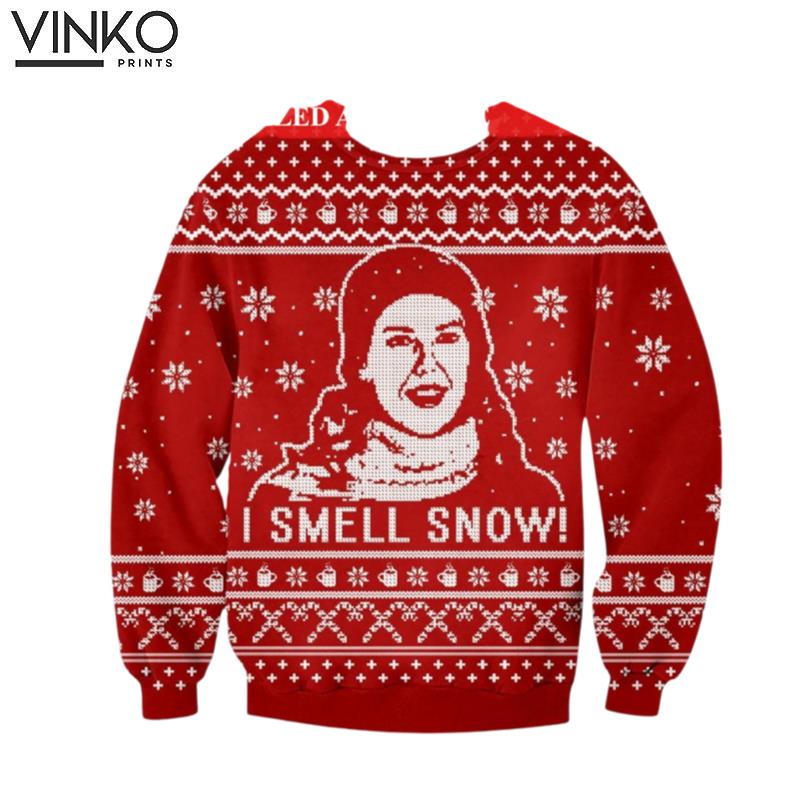 I Smell Snow Quotes 3D All Over Printed Tshirt US Comedy Movie Xmas Ugly Christmas Sweater