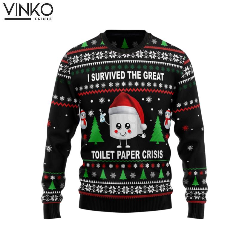 I Survived The Great Toilet Paper Crisis HT091230 Ugly Christmas Sweater