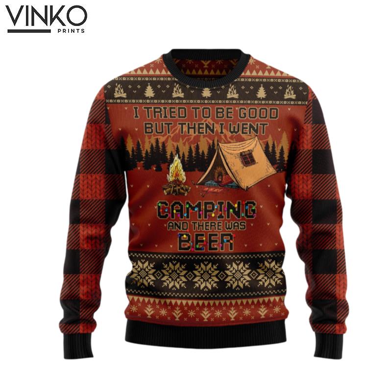 I Tried To Be Good But Then I Went Camping G51111 Ugly Christmas Sweater