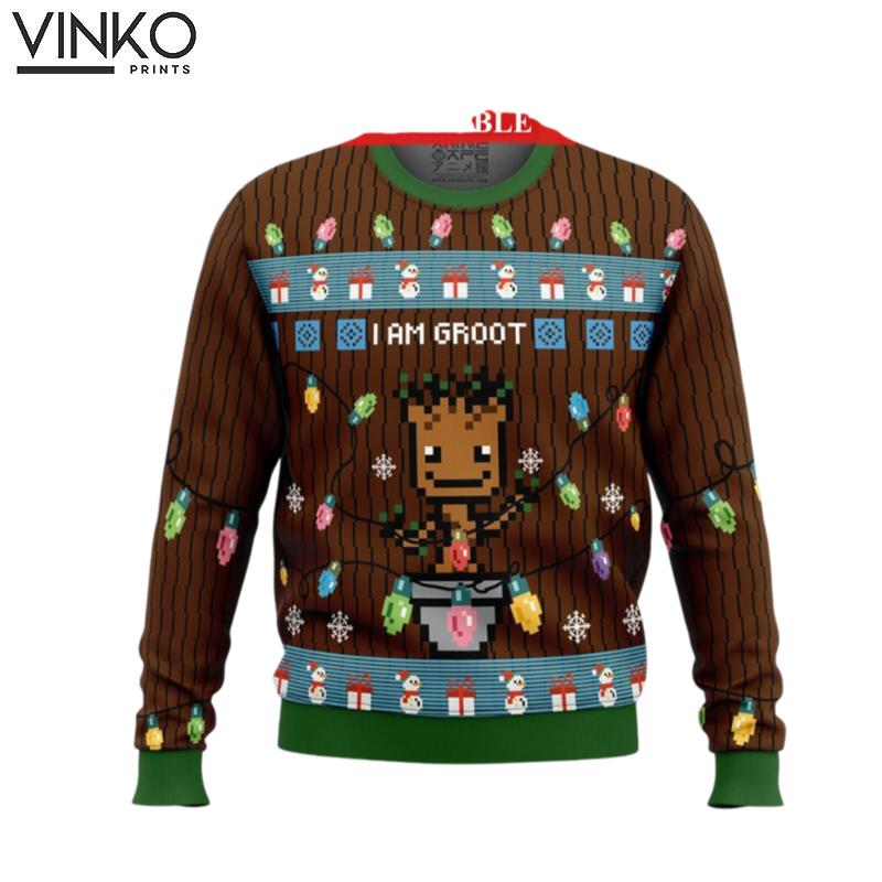 I am Groots Ugly Knitted Ugly Christmas Sweater