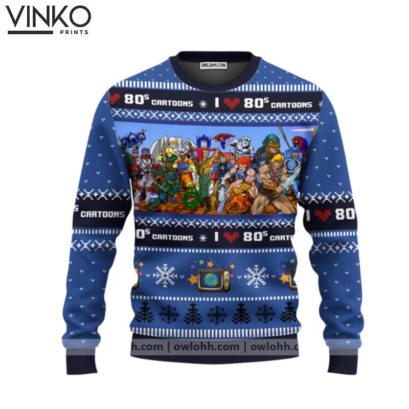 I love the 80s Cartoons Ugly Christmas Sweater