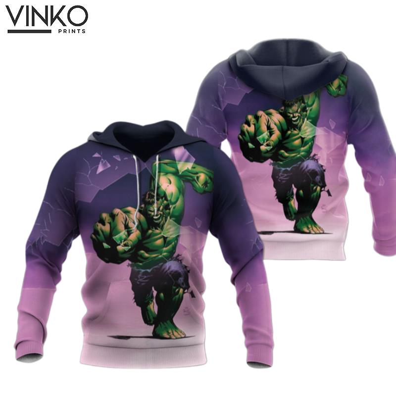 Incredible Hulk Animated Smash Action Hoodie