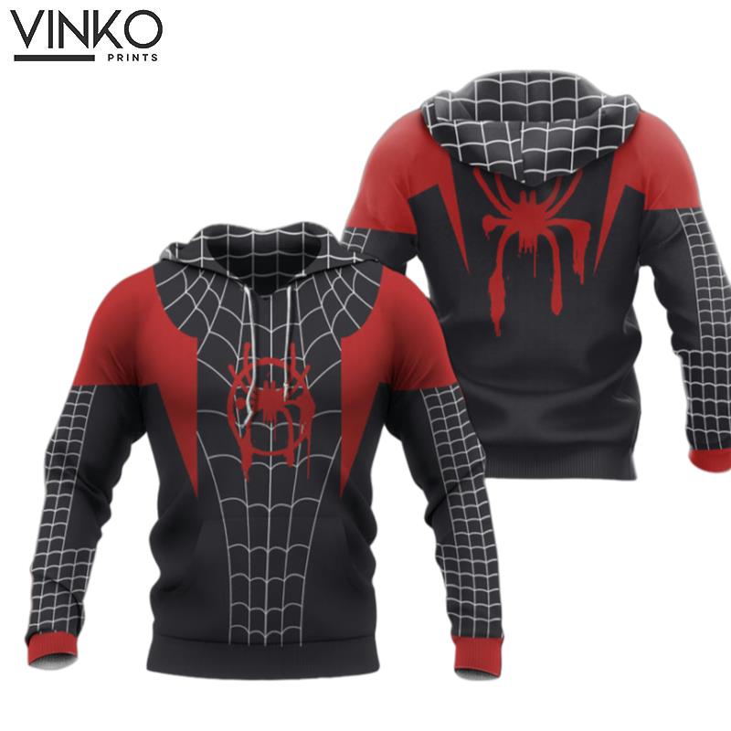 Into The Spider Miles Morales Cosplay Costume Hoodie