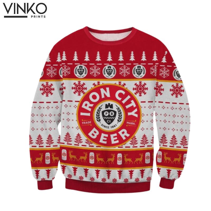 Iron City Beer Ugly Christmas Sweater