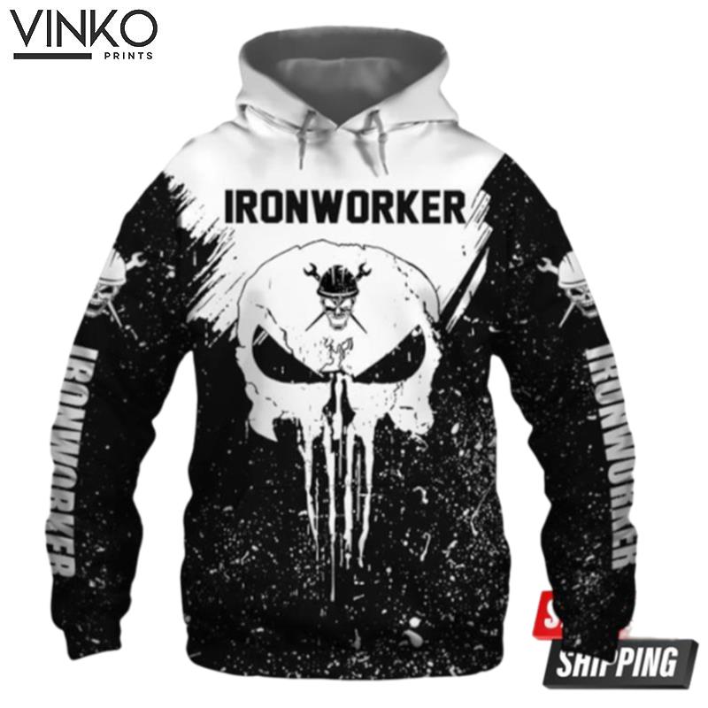 Iron Worker Skull Fix Stupid Does Hoodie