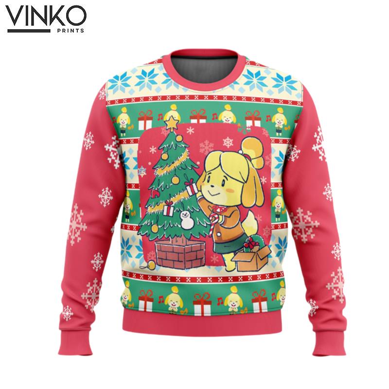 Isabelle Animal Crossing Ugly Christmas Sweater