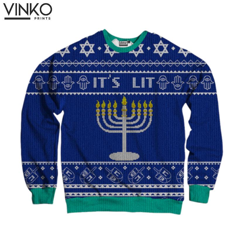 It'S Lit For Men And Women Ugly Christmas Sweater