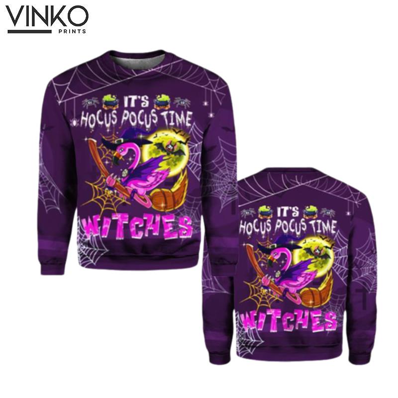 It's Hocus Pocus Time Flamengo Withches Halloween Ugly Christmas Sweater