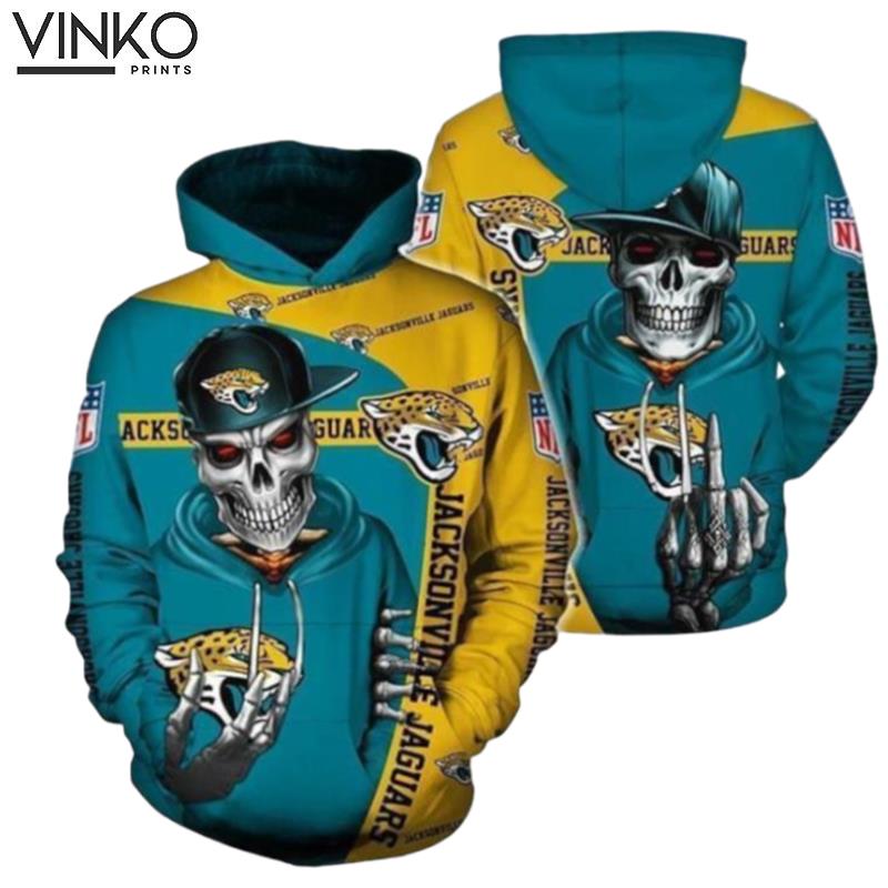 Jacksonville Jaguars Hip Hop Skull Hoodie