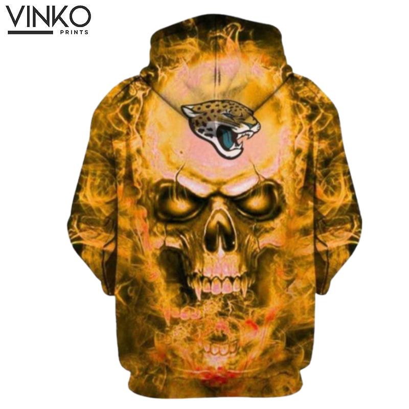 Jacksonville Jaguars Nfl Football Skull 21591 Hoodie