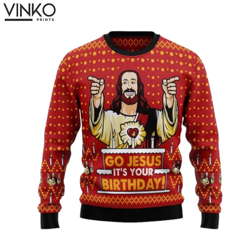 Jesus's Birthday Adult Gifts For Christians Ugly Christmas Sweater