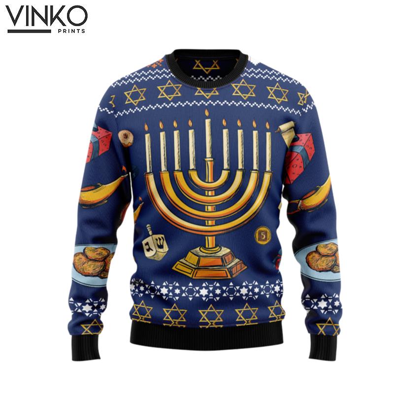 Jewish Hanukkah D0210 Ugly Christmas Sweater