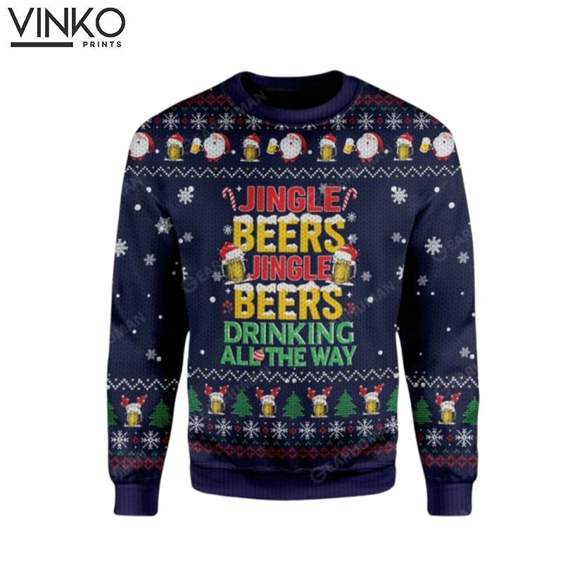 Jinger Beers Custom For Men and Women Ugly Christmas Sweater