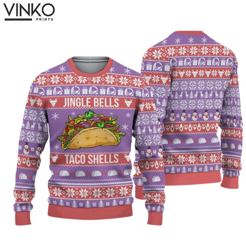 Jingle Bells Taco Shells Ugly Christmas Sweater