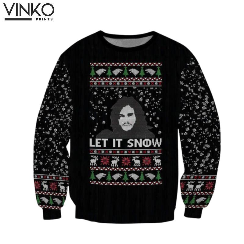 Jon Snow Let It Snow Ugly Christmas Sweater