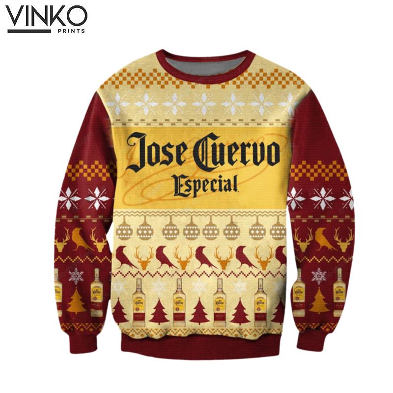 Jose Cuervo Especial Gold Whiskey Christmas Ugly Christmas Sweater