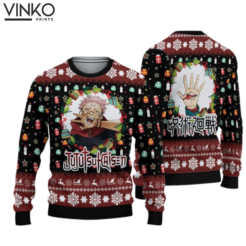 Jujutsu Satoru Anime Ugly Christmas Sweater