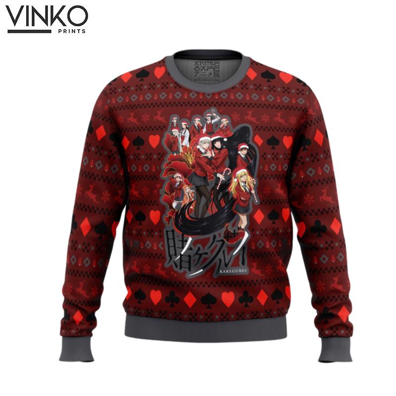 Kakegurui Hyakkaou Private Academy Ugly Christmas Sweater