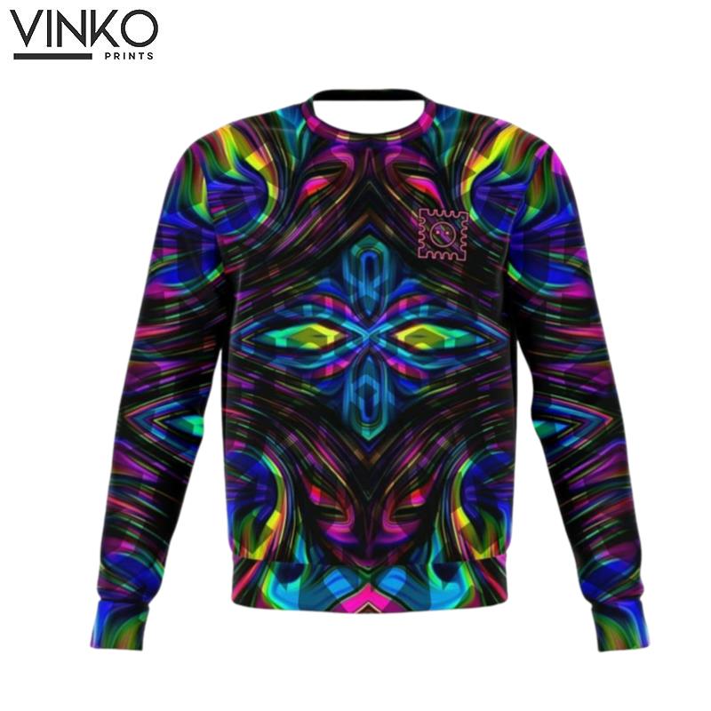 Kaleidoscopic Acid Trip 3D Unisex Ugly Christmas Sweater