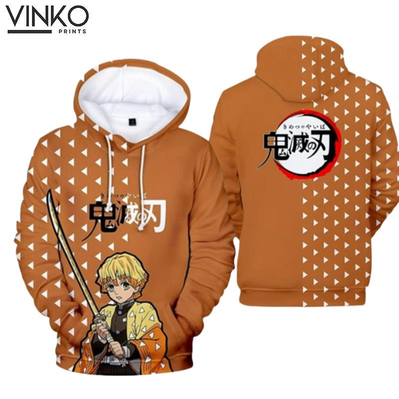 Kamado Nezuko Agatsuma Zenitsu Kimetsu No Yaiba Hoodie