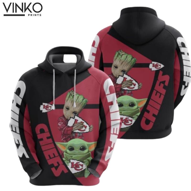 Kansas Chiefs Groot Baby Yoda Hoodie